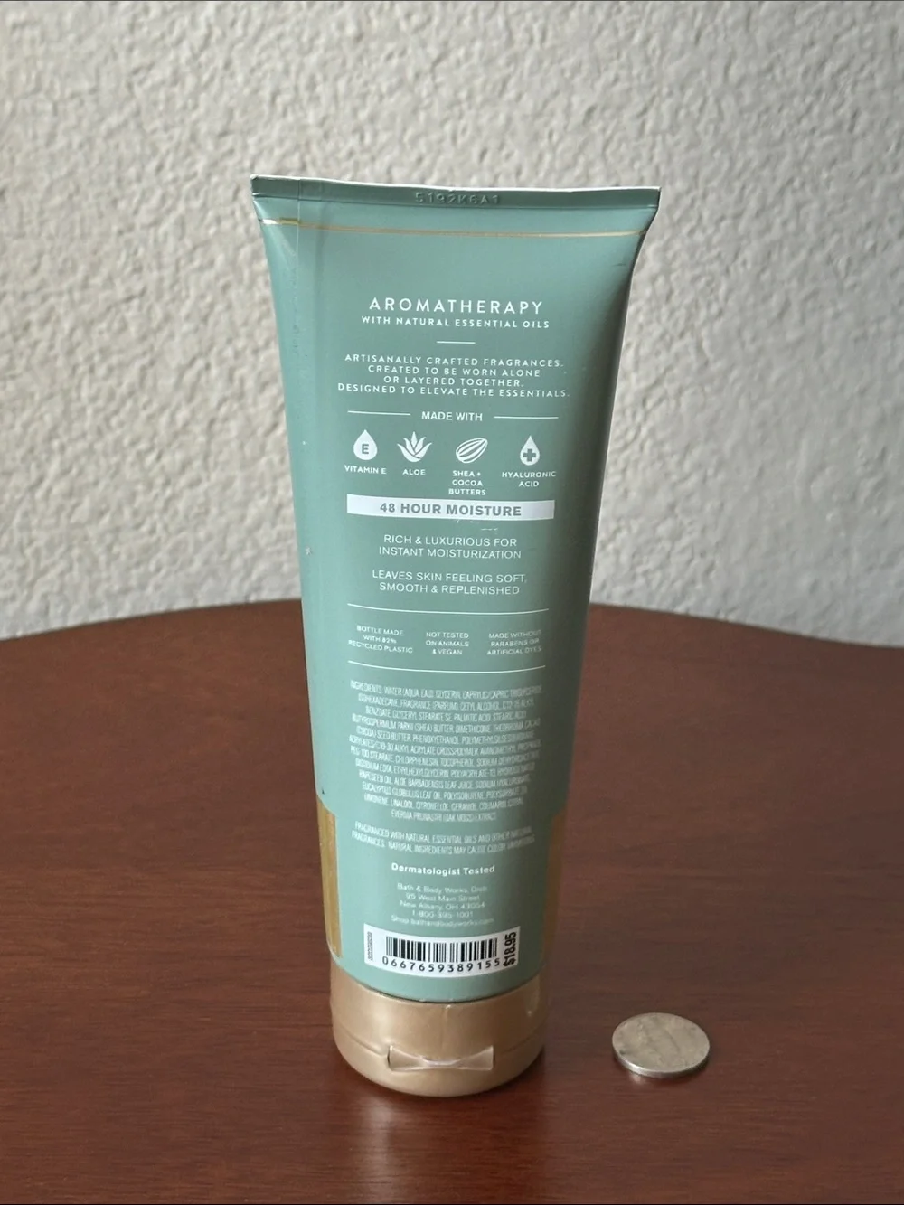 Bath & Body Works Eucalyptus Body Cream - Mint Green & Gold